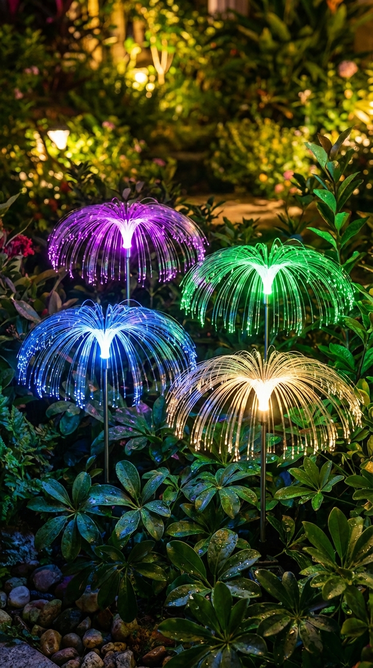 Фото светильника Медуза в саду