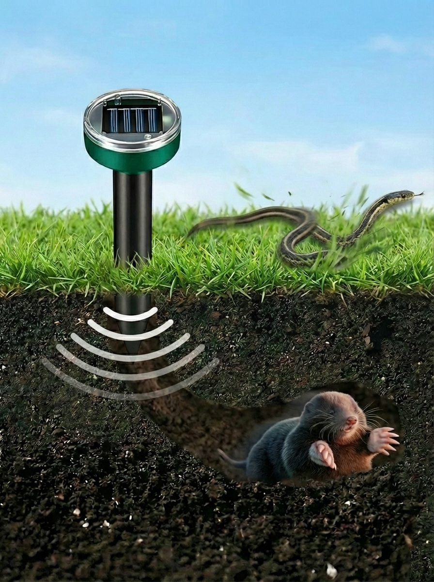 Схема работы отпугивателя в земле